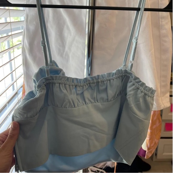 NWT PacSun Camisole Crop Top Light Blue - Picture 2 of 7